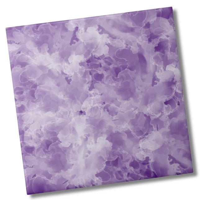 Trendy Stylish Simple Watercolor Marble Purple Ceramic Tile (Trendy Stylish Simple Watercolor Marble Purple Ceramic Tile)