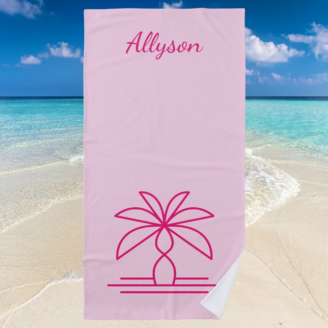 Trendy Stylish Tropical Girly  Beach Towel (Creator Uploaded)