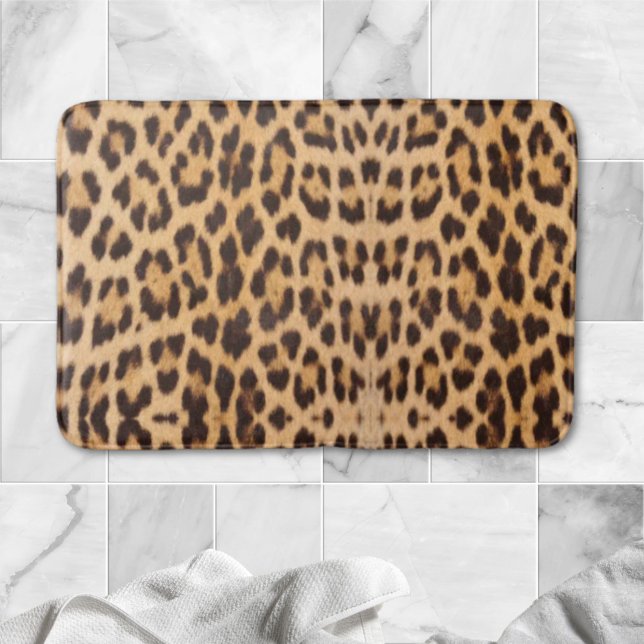 trendy stylish wild safari fashion leopard print bath mat (trendy stylish wild safari fashion leopard print bath mat)