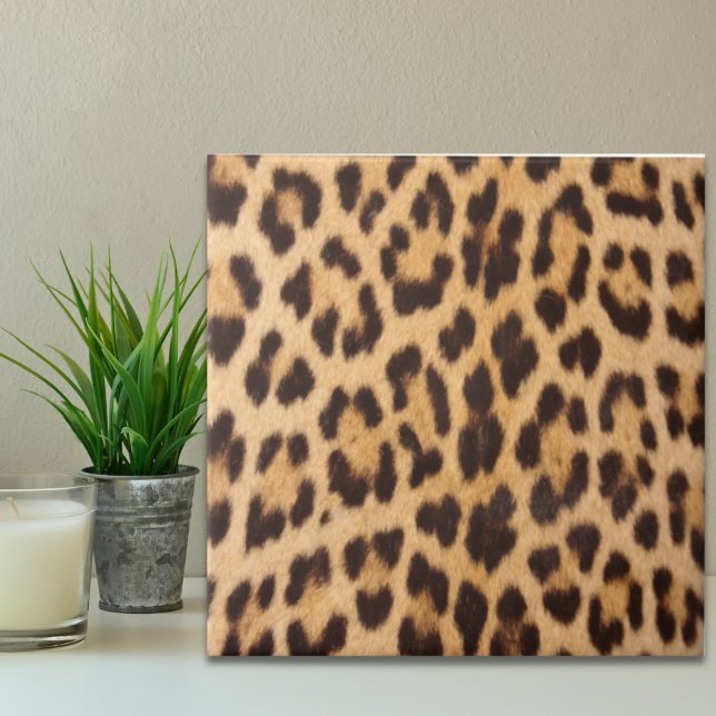 trendy stylish wild safari fashion leopard print ceramic tile (trendy stylish wild safari fashion leopard print ceramic tile)