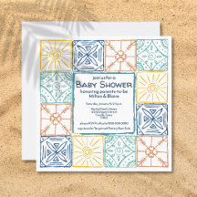 Trendy Summer European Amalphi Tiles Baby Shower