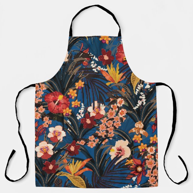 Trendy summer tropical background with deep jungle apron (Front)