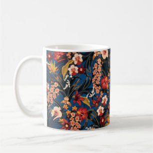 Trendy summer tropical background with deep jungle coffee mug