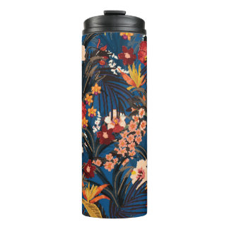 Trendy summer tropical background with deep jungle thermal tumbler