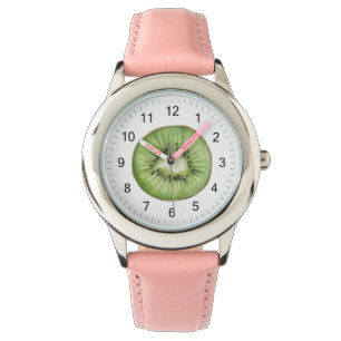 Trendy Summer Watercolor Fruit Kiwi  Watch