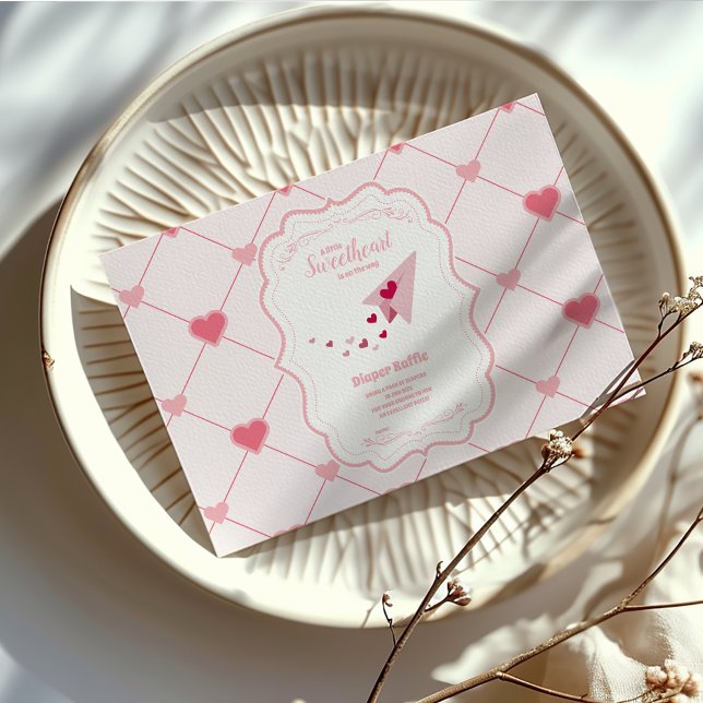 Trendy Sweetheart Valentine's Day  Diapper Raffle  Enclosure Card (Creator Uploaded)