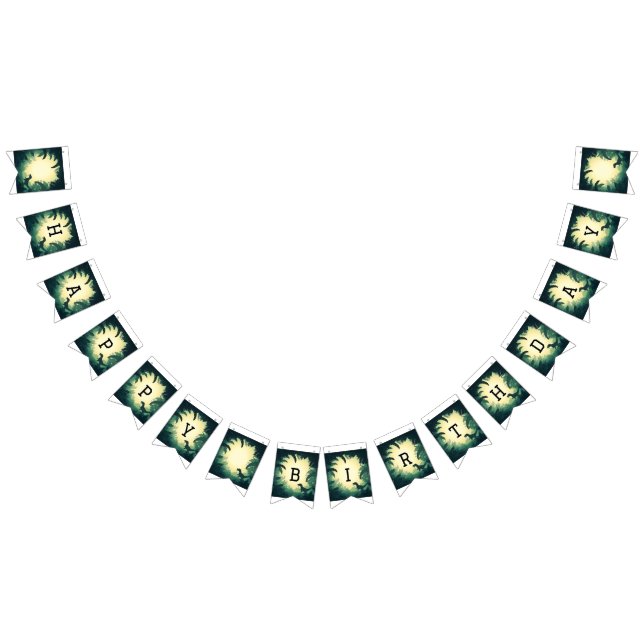 Trendy T-Rex Dinosaur Silhouette Bunting Banner  (All)