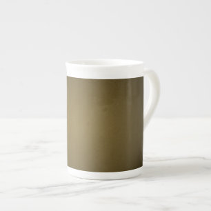 Trendy Tan and Black Grainy Vignette Bone China Mug