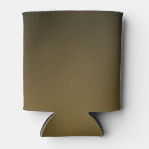 Trendy Tan and Black Grainy Vignette Can Cooler