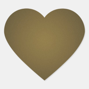 Trendy Tan and Black Grainy Vignette Heart Sticker