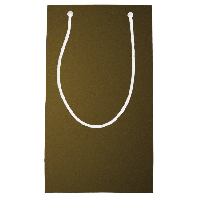 Trendy Tan and Black Grainy Vignette Small Gift Bag (Front)