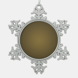 Trendy Tan and Black Grainy Vignette Snowflake Pewter Christmas Ornament