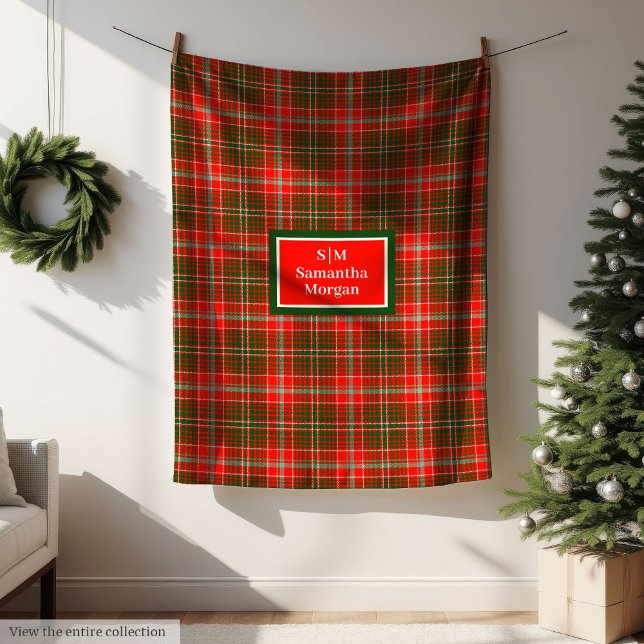 Trendy Tartan Blanket Personalised Christmas Gift (Trendy Tartan Blanket Personalized Christmas Gift)