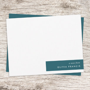 Trendy Teal Modern Minimalist Stylish Card