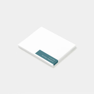 Trendy Teal Modern Minimalist Stylish Post-it Notes