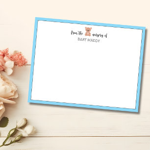 Trendy Teddy Bear Nursery Stationery Note Card