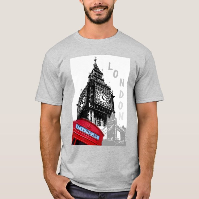 Trendy Template Elegant Modern London Big Ben T-Shirt (Front)