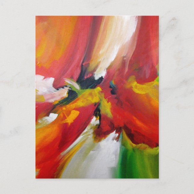 Trendy Template Modern Abstract Expressionist Postcard (Front)