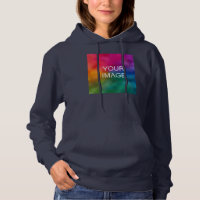 Trendy Template Upload Photo Womens Navy Blue