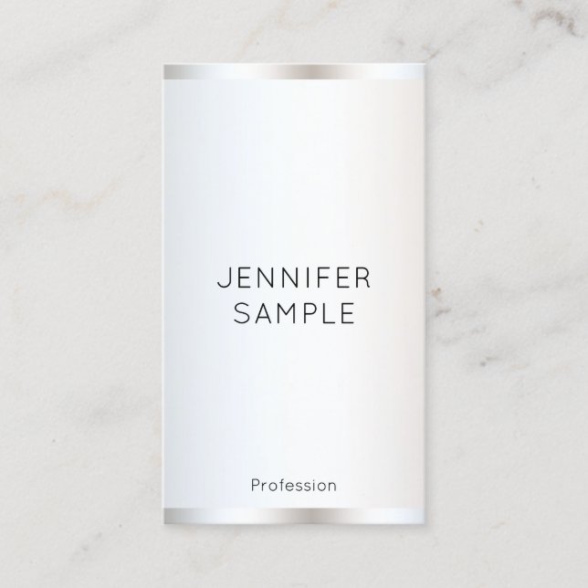 Trendy Template Vertical Professional Modern Business Card (Front)