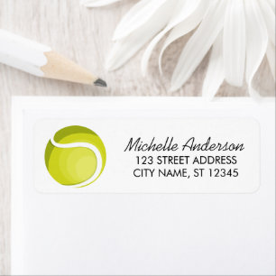 Trendy Tennis Return Address Return Address Label