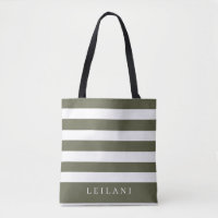 Trendy Terrarium Moss Green Stripe Pattern