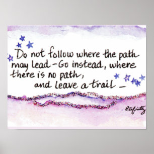 Trendy Text Do Not Follow the Path, Lead Poster