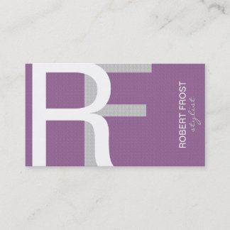Trendy Textured Monogram  CHOOSE BACKGROUND COLOR Business Card