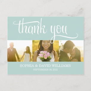TRENDY THANKS WEDDING THANK YOU CARD
