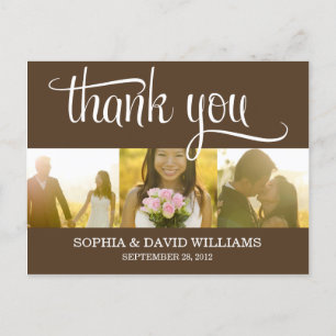 TRENDY THANKS   WEDDING THANK YOU CARD