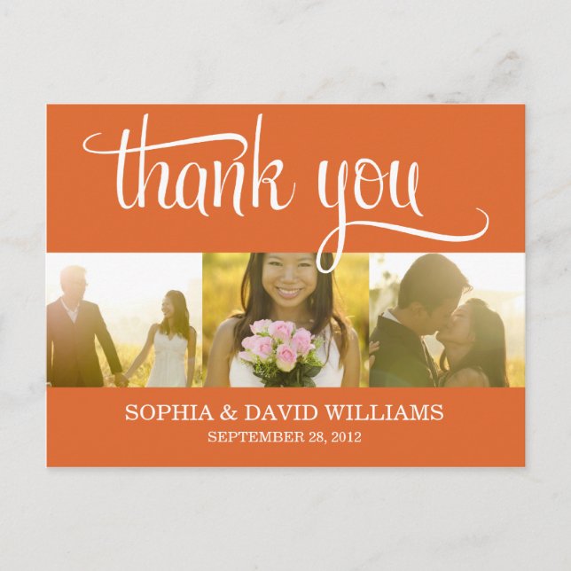 TRENDY THANKS | WEDDING THANK YOU CARD (Front)