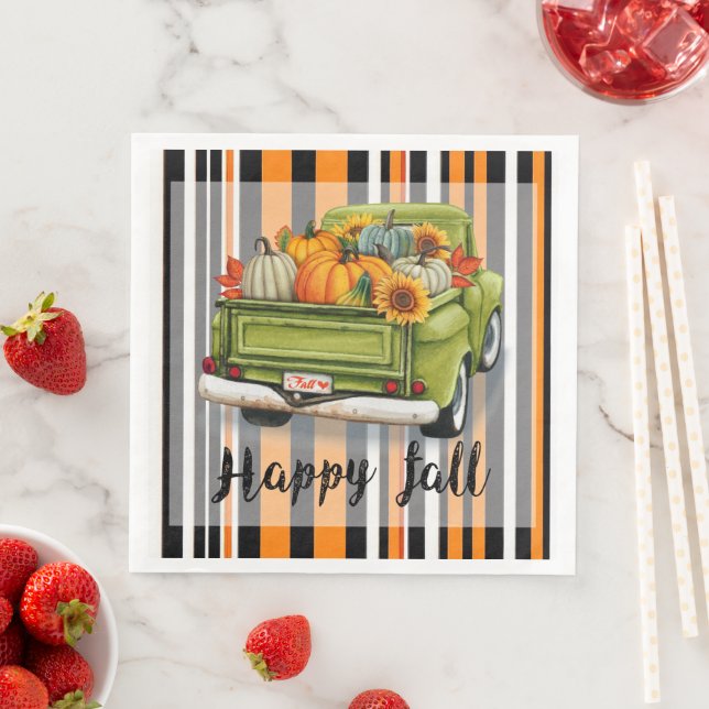 Trendy Thanksgiving Beautiful Autumn Collection Napkin (Insitu)