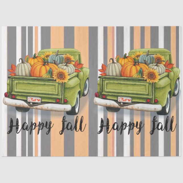 Trendy Thanksgiving Beautiful Autumn Collection Tissue Paper (Front)