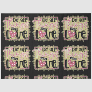 Trendy Things Love Valentines Day Tissue Paper