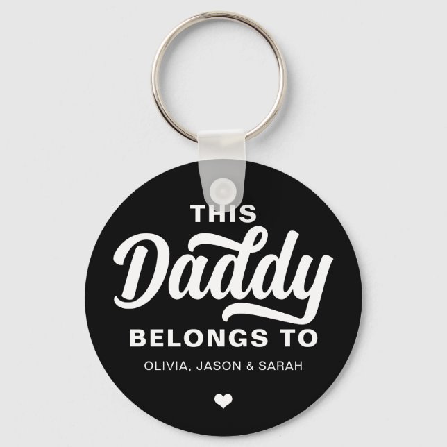 Trendy This Awesome Daddy Belongs to Father's Day  Key Ring (Front)