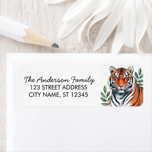 Trendy Tiger Return Address Black  Label (Insitu)