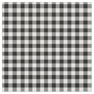 Trendy traditional buffalo plaid black and white fabric