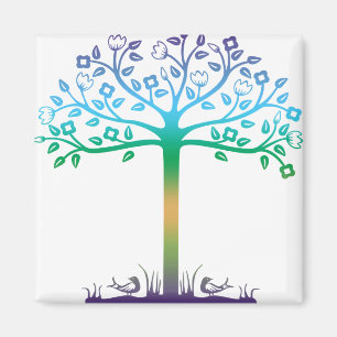 Trendy Tree Design Magnet