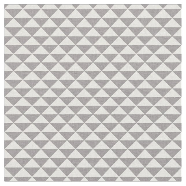 Trendy Triangles Patterned Fabric (Warm Grey) (Close Up)