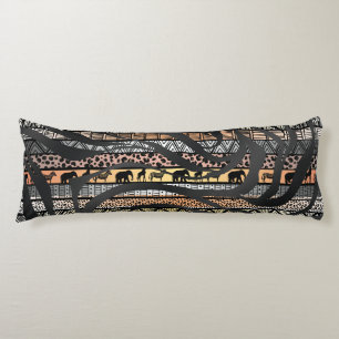 Trendy Tribal African Pattern Zebra Print Body Cushion