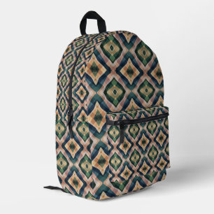 Trendy Tribal Symmetrical Art Printed Backpack