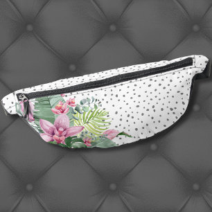 Trendy Tropical Floral Bum Bags