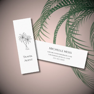 Trendy Tropical Palm Trees Modern Professional Mini Business Card