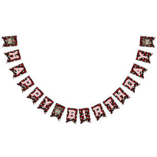 Trendy Tulip Themed Happy Birthday Bunting