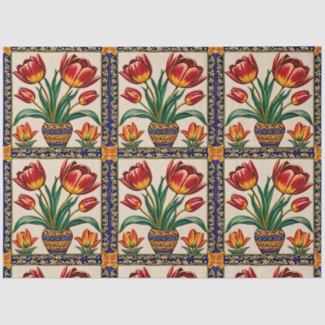 Trendy Tulips Beautiful Collection Tissue Paper (Front)