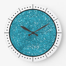 Trendy Turquoise Blue Glitter