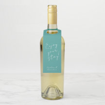 Trendy Turquoise Script Welcome Message