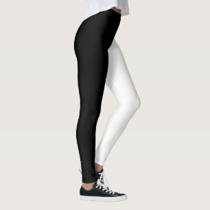 Trendy Two Colours   Black and White Leggings