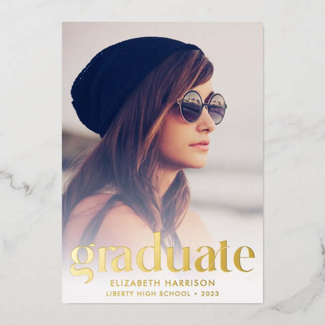 Trendy Type Photo Graduation (Front)