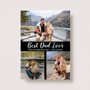 Trendy Typography 3 Photo Collage Father's Day